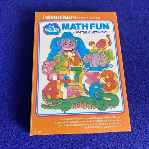 Intellivision The Electric Company Math Fun - Mattel CIB Complete w/ Overlays