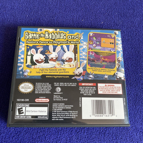 Rayman Raving Rabbids (Nintendo DS, 2007) NDS CIB Complete - Tested!