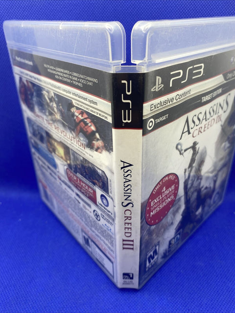 Assassin's Creed III Target Edition (Sony PlayStation 3, 2012) PS3 CIB Complete!