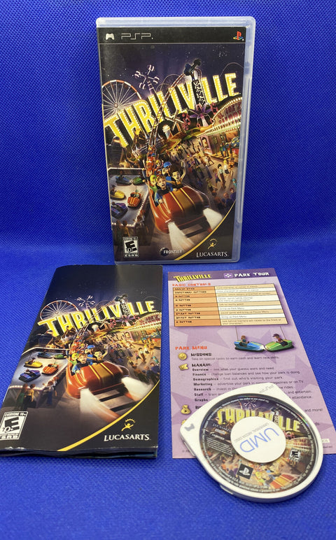 Thrillville  (Sony PSP, 2007) CIB Complete w/ Park Guide - Tested!