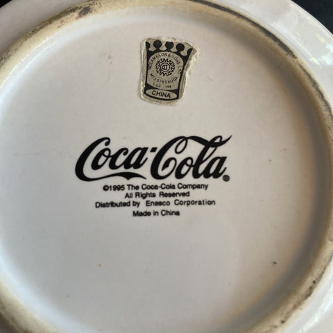 Vintage 1995 Coca-Cola Soup Mug Gibson Bowl Ceramic w/ Handle - Coke Enesco