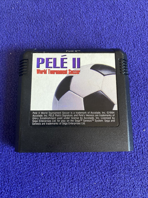 Pele II 2 World Tournament Soccer (Sega Genesis) Authentic CIB Complete Tested!