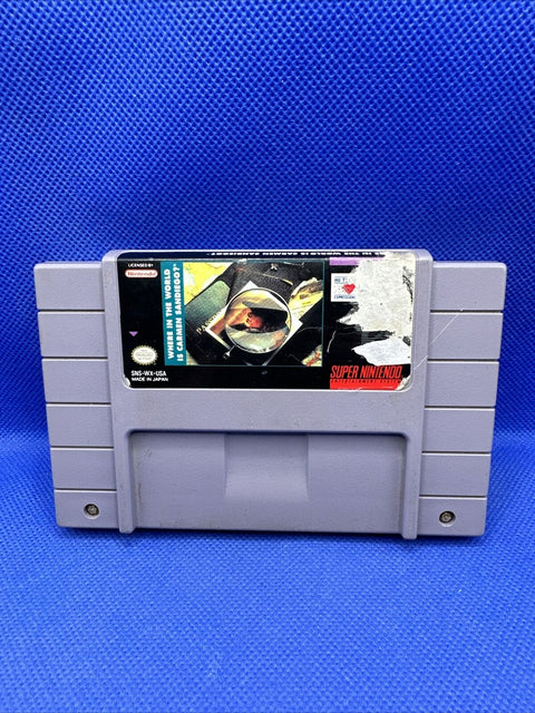 Where In The World Is Carmen Sandiego (Super Nintendo, SNES) Authentic Tested