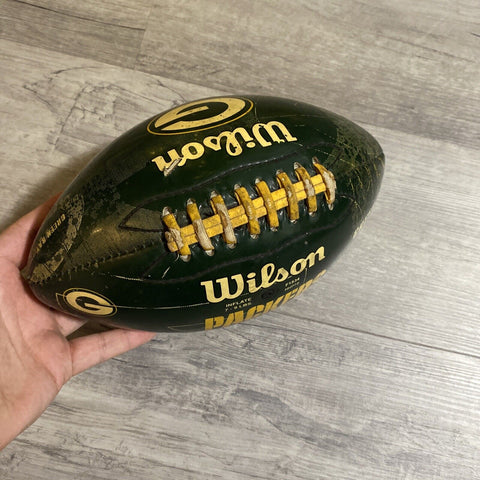 Vintage Wilson Green Bay Packers Football - Green + Yellow Gold “Frozen Tundra”