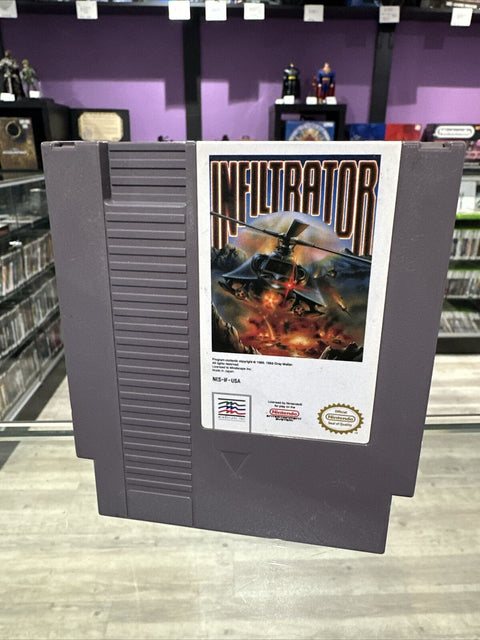 Infiltrator (Nintendo NES, 1990) Authentic Cartridge Only - Tested!