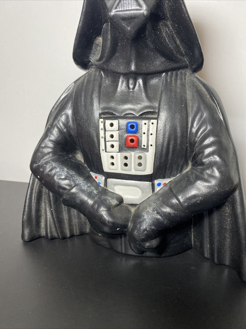 Vintage 1970s Star Wars Darth Vader 12” Ceramic Bust Statue Painted - Unmarked