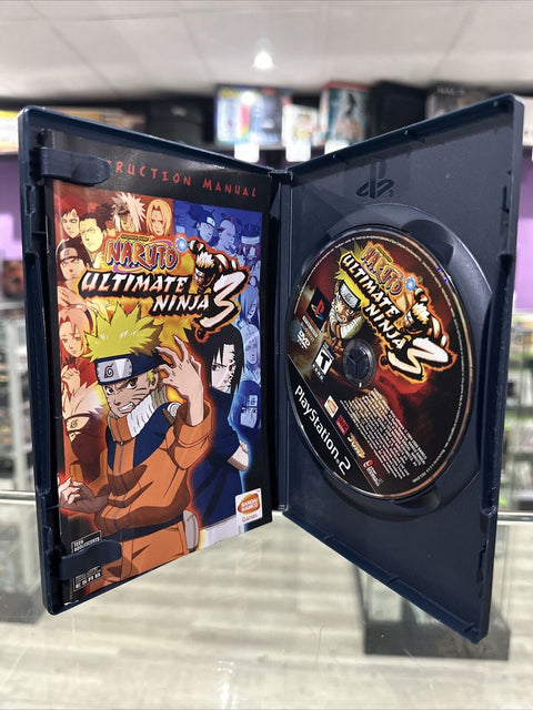 Naruto: Ultimate Ninja 3 (Sony PlayStation 2, 2008) PS2 CIB Complete Tested!