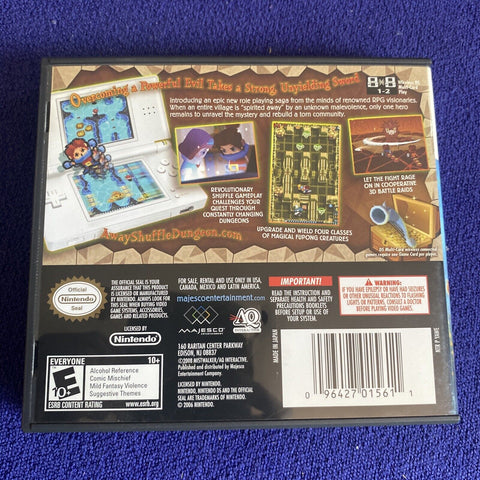 Away: Shuffle Dungeon (Nintendo DS, 2008) NDS CIB Complete - Tested!