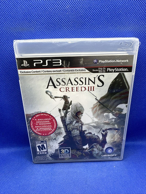 NEW! Assassin's Creed III Black Label (Sony PlayStation 3) PS3 Factory Sealed!