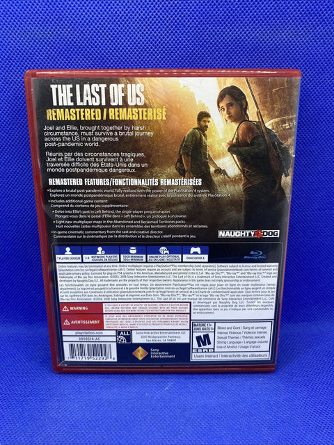 The Last of Us - Remastered (Playstation 4, 2018) PS4 Tested!