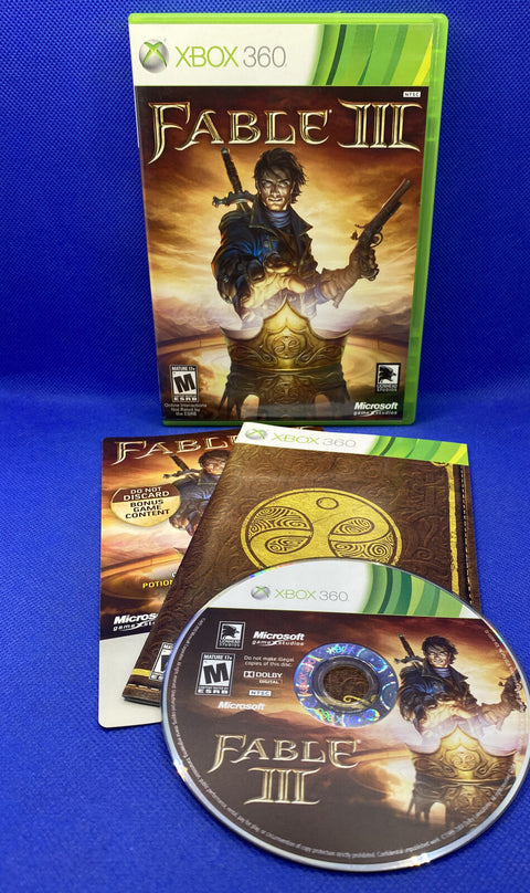 Fable III 3 (Microsoft Xbox 360, 2010) CIB Complete - Tested!