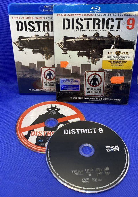 District 9 (Blu-ray, DVD/Digital 2-Disc 2009) w/ Slipcover