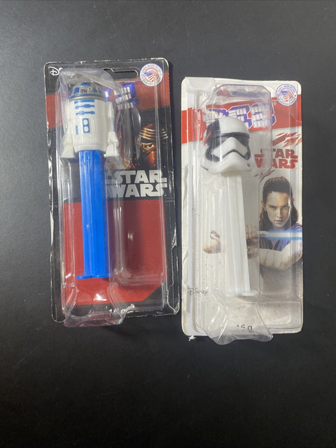 Star Wars Pez Dispenser Lot Of 2 - R2D2 + Storm Trooper w/ Original Packaging