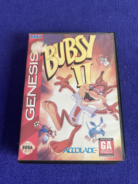 Bubsy II 2 (Sega Genesis, 1994) CIB Complete Tested!