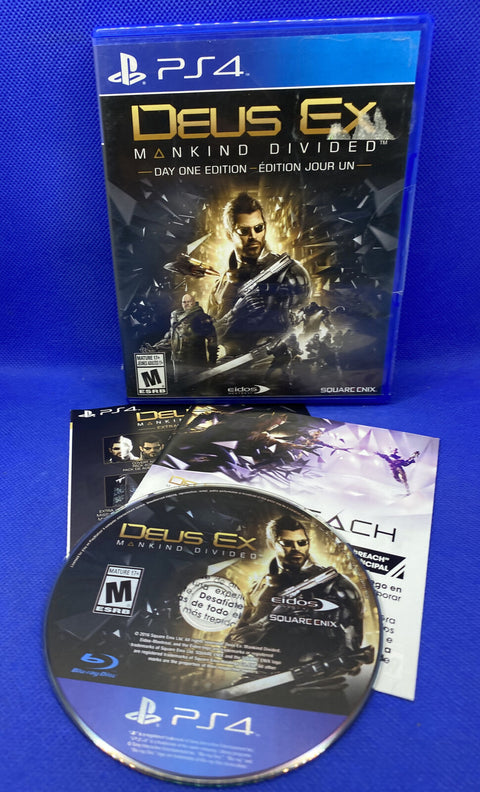 Deus Ex: Mankind Divided - Day One Edition (Sony PlayStation 4, 2016) PS4 Tested