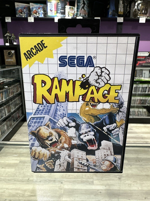 Rampage (Sega Master System, 1989) SMS CIB Complete Tested!