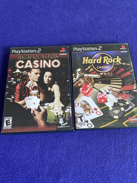 Casino PS2 Game Lot - High Rollers, Hard Rock - CIB Complete, Tested!