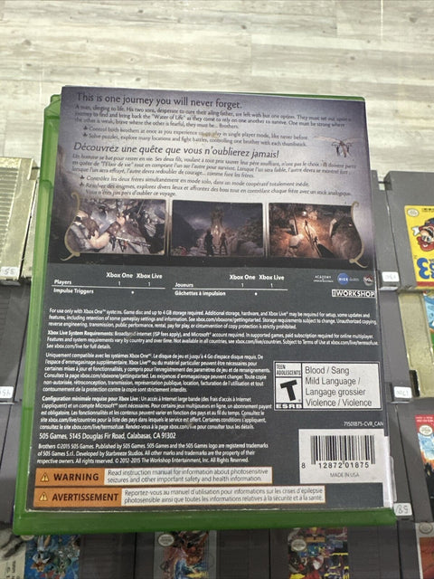 Brothers A Tale of Two Sons Microsoft Xbox One - *Printed Cover* XB1 Tested!