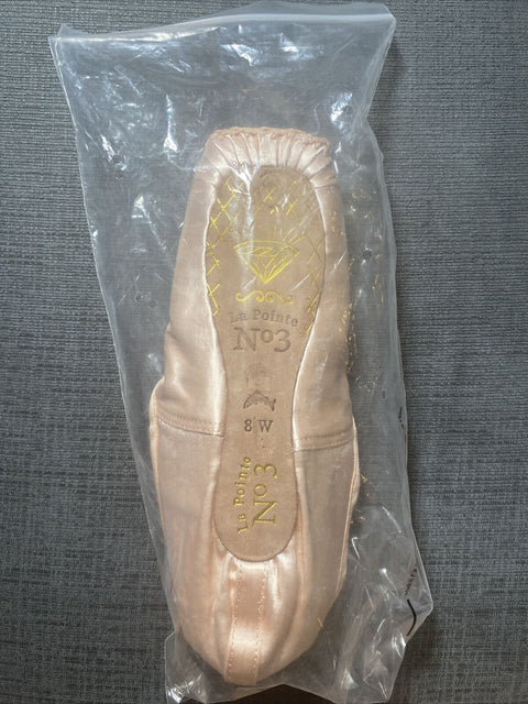 NEW! LaPointe Leather Sole No 3 Size 8 Width W Pointe Shoes