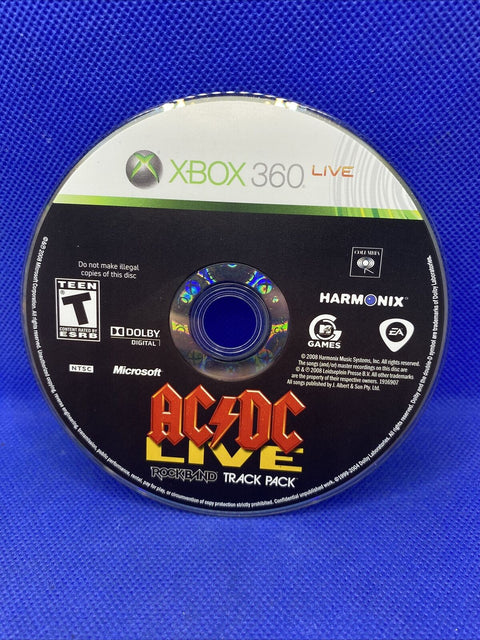 AC/DC Live - Rockband Track Pack (Microsoft Xbox 360, 2008) CIB Complete Tested!