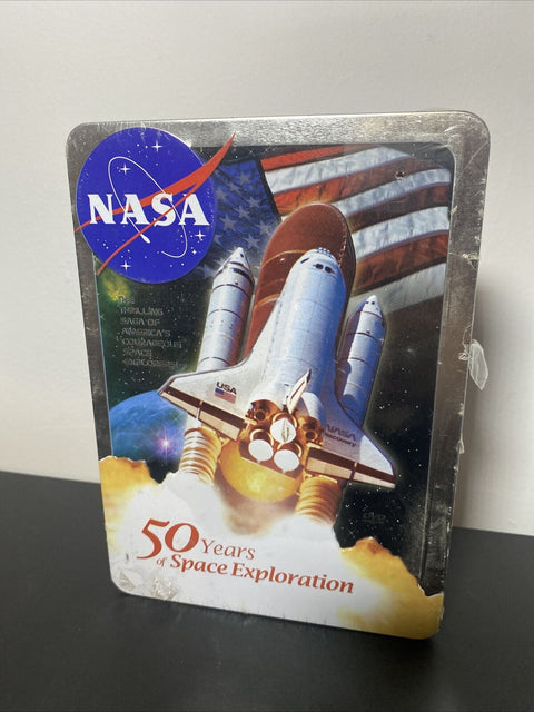 NEW! NASA 50 Years Of Space Exploration 5 DVD Tin Box Set 2005 - Sealed!