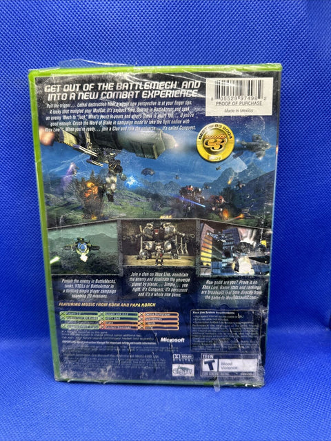 NEW! MechAssault 2: Lone Wolf (Microsoft Original Xbox) Water Damage - Sealed!