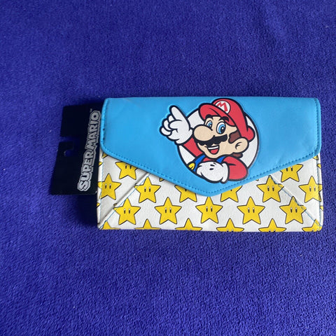 NEW! Official Nintendo Super Mario Faux Leather Purse Wallet - Button Close