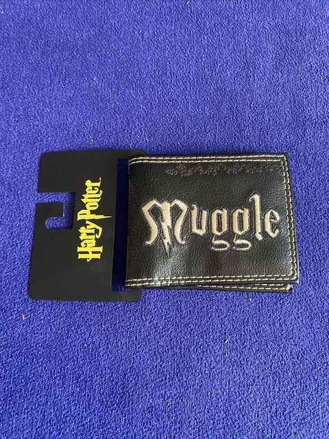 NEW! Harry Potter Black Muggle Bi Fold Wallet - NWT Official