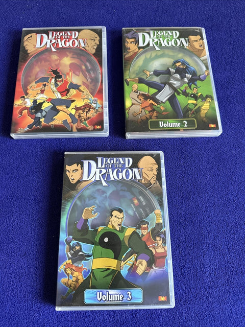 Legend of the Dragon Vol 1 2 3 Lot (DVD, 2007) Tested!