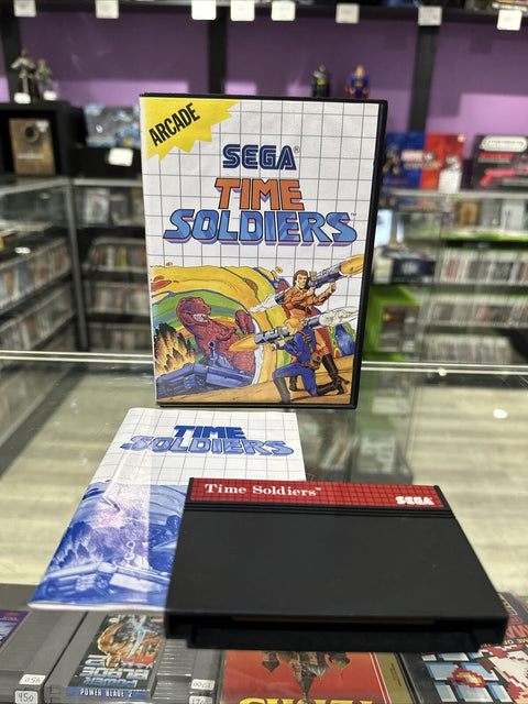 Time Soldiers (Sega Master System, 1988) SMS CIB Complete - Tested!