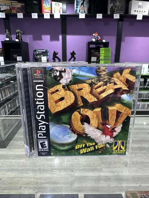 Breakout (Sony PlayStation 1, 2000) PS1 CIB Complete Tested!