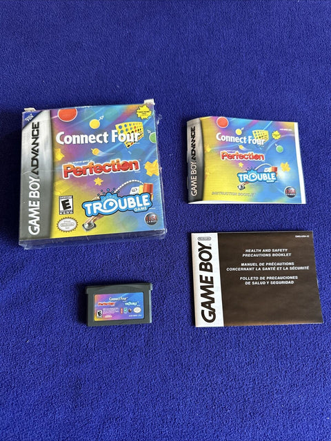 Connect Four/Perfection/Trouble (Nintendo Game Boy Advance, GBA) Complete Tested