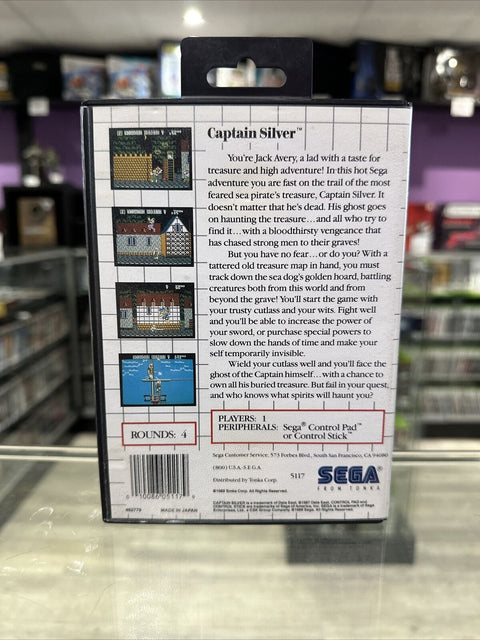 Captain Silver (Sega Master System, 1988) SMS + Poster - Tested!