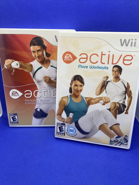 Lot of 2 EA Active Fitness Games - Nintendo Wii Both CIB Complete Tested!