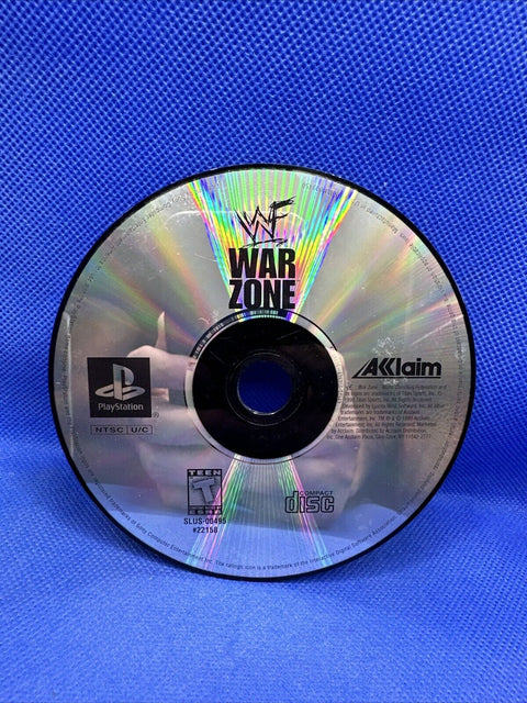 WWF War Zone (Sony PlayStation 1) PS1 Disc + Manual Only - Tested!