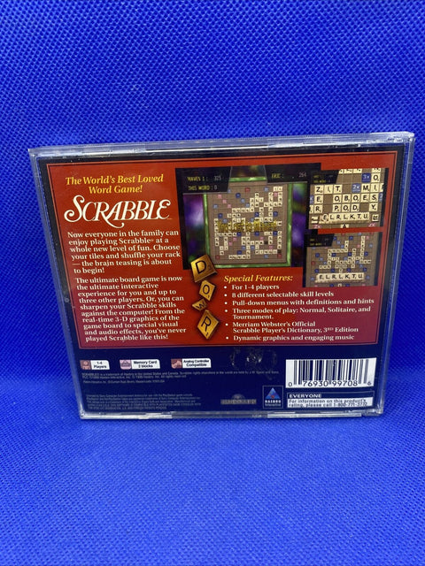 Scrabble Crossword Game (Sony PlayStation 1, 1999) PS1 CIB Complete - Tested