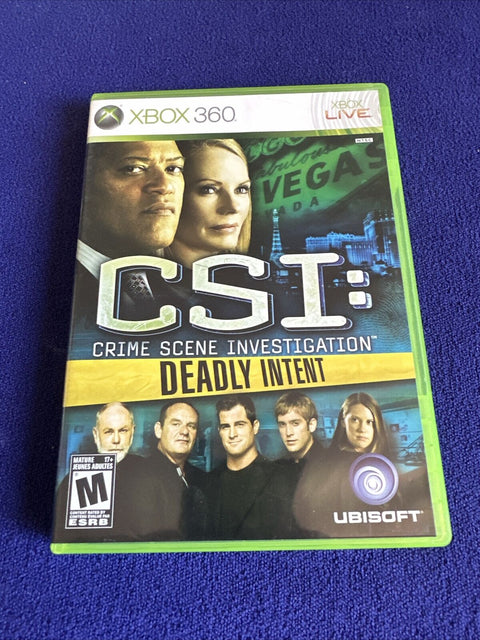 CSI: Crime Scene Investigation Xbox 360 Lot - Deadly Intent + Hard Evidence