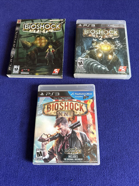 BioShock 1 2 & Infinite Trilogy Bundle Lot (Sony PlayStation 3) PS3 Tested!