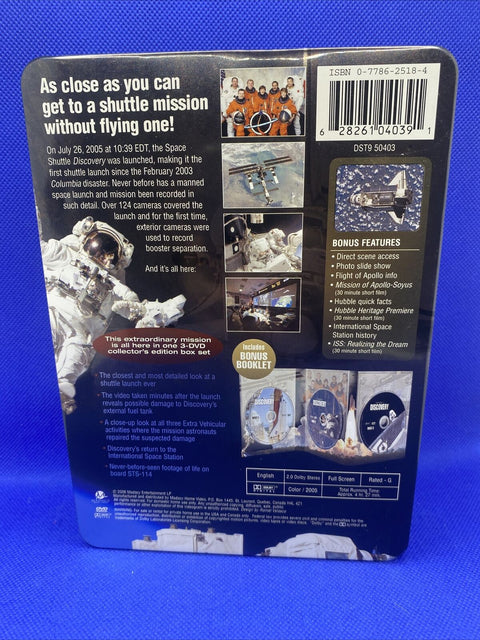 NASA Voyage Of Discovery The Complete Story Of STS-114 3 DVD Tin Can Collection