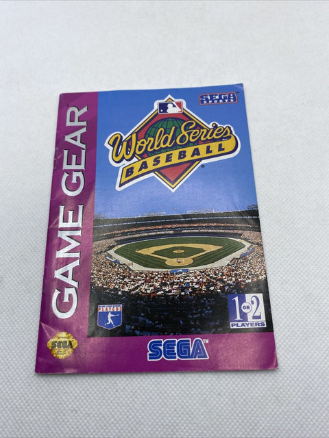 World Series Baseball (Sega Game Gear, 1993) Authentic Game Cartridge w/ Manual!