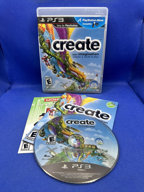 Create (Sony PlayStation 3, 2010) PS3 CIB Complete - Tested!