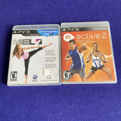 PS3 Fitness Game Lot - Active 2 + Mel B (PlayStation 3, PS3) Complete Tested!