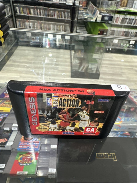 NBA Action '94 (Sega Genesis, 1994) Authentic Cartridge Tested!