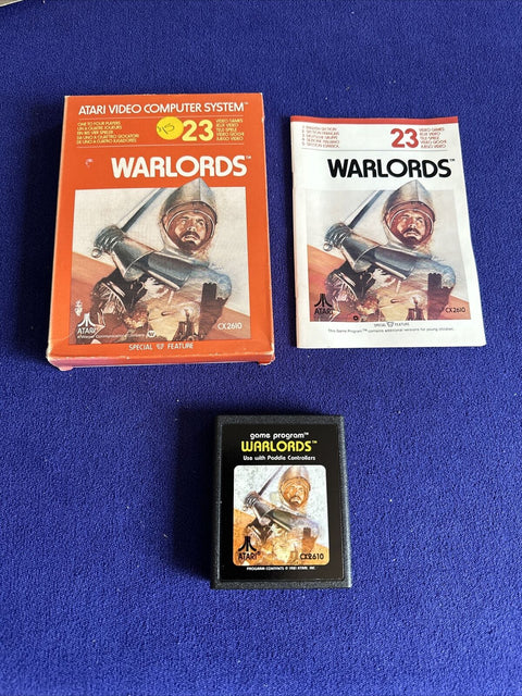 Warlords (Atari 2600, 1981) CIB Complete In Box - Tested! * Side Of Box Faded*