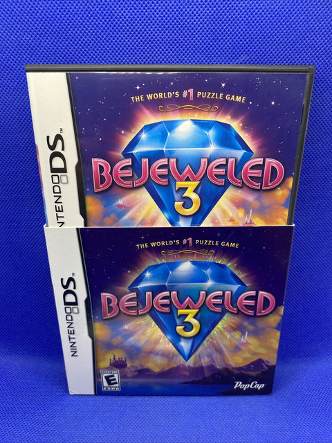 Bejeweled 3 (Nintendo DS, 2011) CIB Complete w/ Slip Cover - Tested!