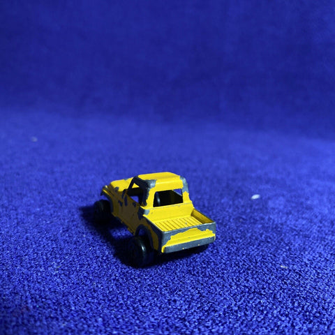 Tootsietoy Jeep CJ Yellow Pickup Safari Truck 2” Chicago USA 1969