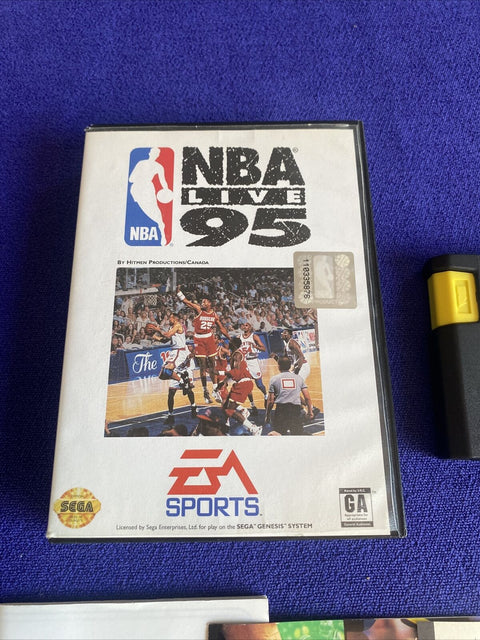 NBA Live 95 (Sega Genesis, 1994) CIB 100% Complete + Clean - Tested!