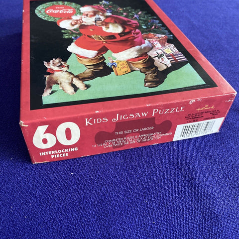 Vintage Hallmark Coca-Cola Coke Christmas Santa Kids Jigsaw Puzzle 60 Pieces