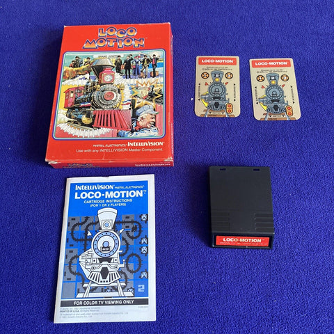 Loco-Motion (Intellivision, 1982) CIB Complete In Box w/ Overlays