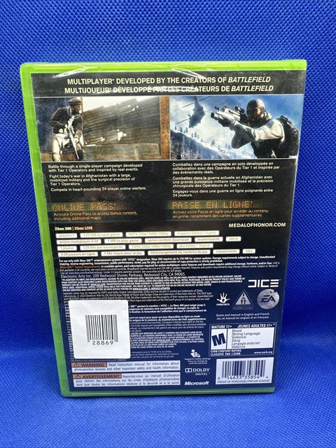 NEW! Medal of Honor - First Print (Microsoft Xbox 360)  Factory Sealed